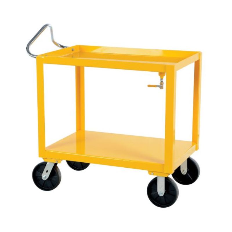 Vestil Dh-Ph4-3472-D Heavy Duty Ergo Handle Cart With Gfn Casters And Drain