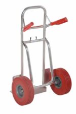Vestil DHHT-250A-FD-UR Aluminum Fold Down Hand Truck with Red Flat-Free Urethane