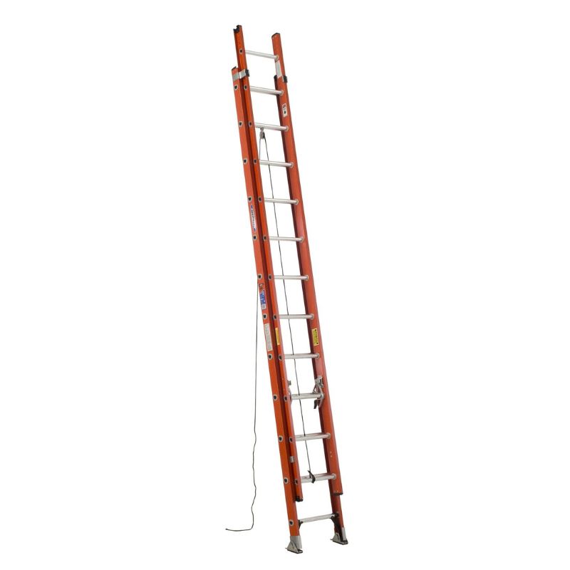 Vestil EXL-24 Fiberglass Extension Ladders with Aluminum Rings