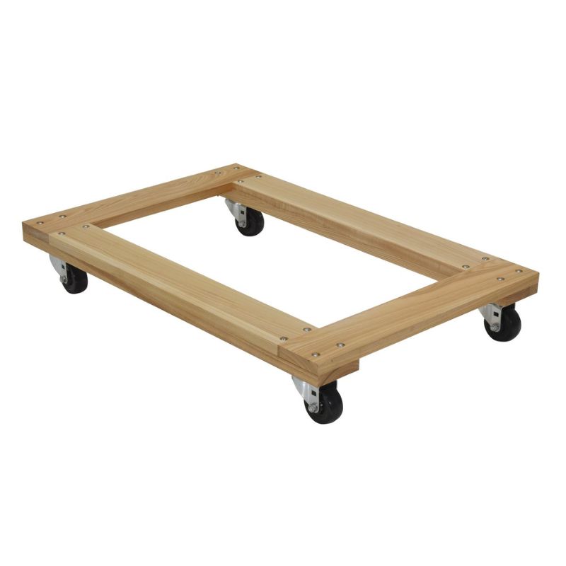 Vestil HDOF-2436-9-NM Hardwood Open Deck Dolly with Non Marking Casters