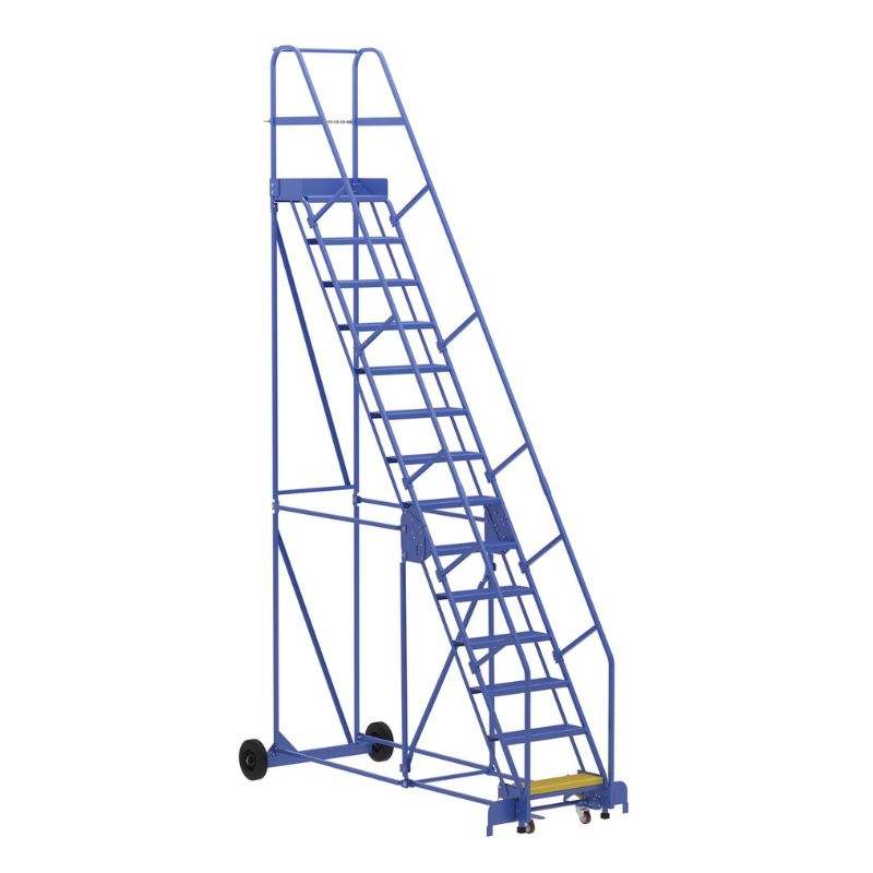 Vestil LAD-14-14-P Steel Rolling Warehouse Ladder