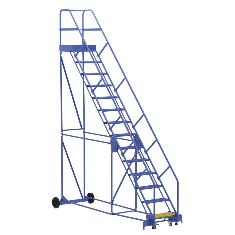 Vestil LAD-14-21-P-EZ Steel Rolling Warehouse Ladder