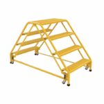 Vestil LAD-DD-P-32-4-P Steel Double Sided Step Ladder 4 Perforated