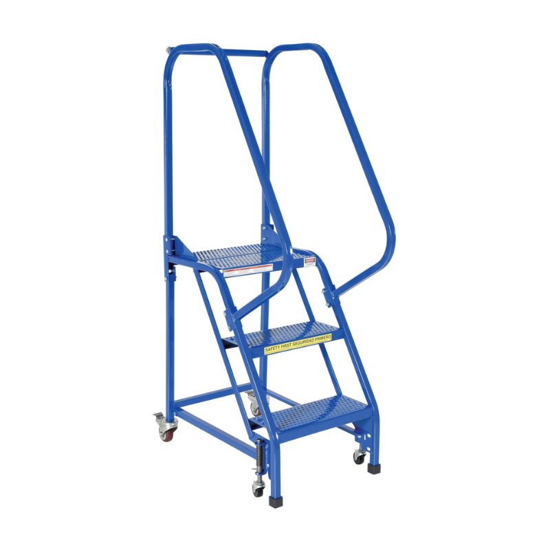 Vestil LAD-PW-18-3-P Steel Standard Slope Ladder