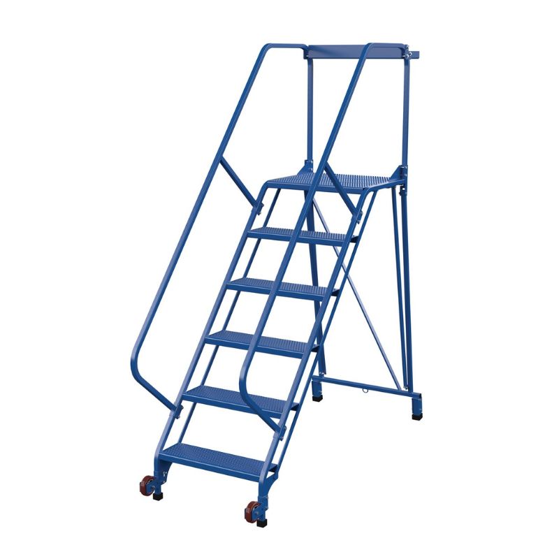 Vestil LAD-TRS-50-6-P Steel Tip-N-Roll Ladder