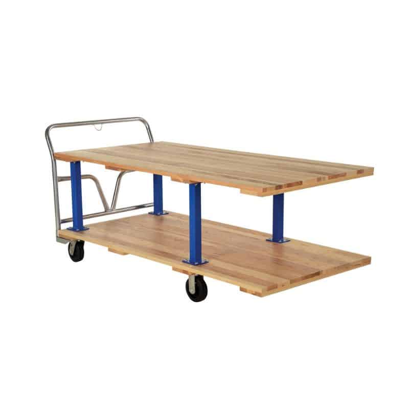 Vestil Vhpt/D-3672 Hardwood Double Deck Platform Cart