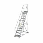 Ballymore 134014 M-2000 Series 13-Step Gray Steel Rolling Safety Ladder