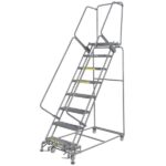 Ballymore 082414 M-2000 Series 8-Step Gray Steel Rolling Safety Ladder