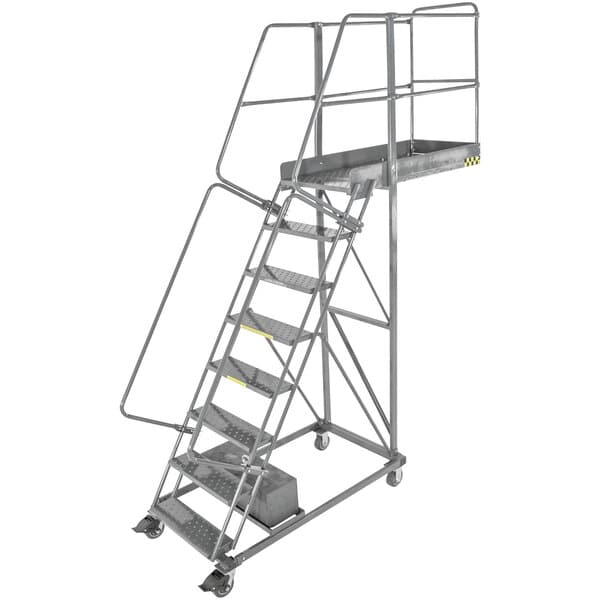 Ballymore Cl-7-35 7-Step Heavy-Duty Steel Rolling Cantilever Ladder - Ballymore Cl-7-35 7-Step Heavy-Duty Steel Rolling Cantilever Ladder - Material Handling