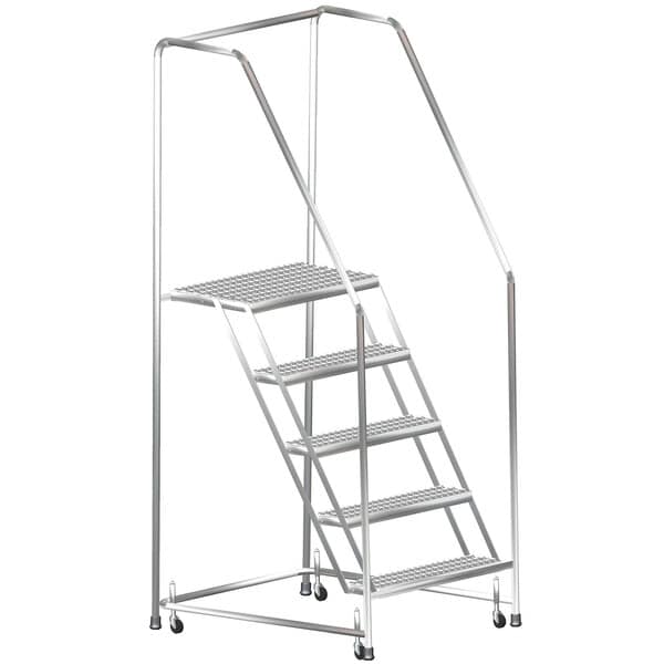 Ballymore Ss624 6-Step Stainless Steel Rolling Ladder - Ballymore Ss624 6-Step Stainless Steel Rolling Ladder - Material Handling