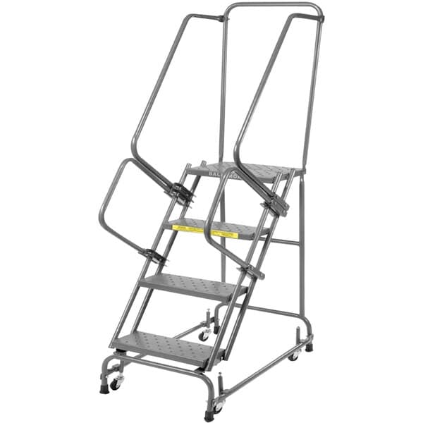 Ballymore Fsh418 4-Step Rolling Ladder With Handrail - Ballymore Fsh418 4-Step Rolling Ladder With Handrail - Material Handling
