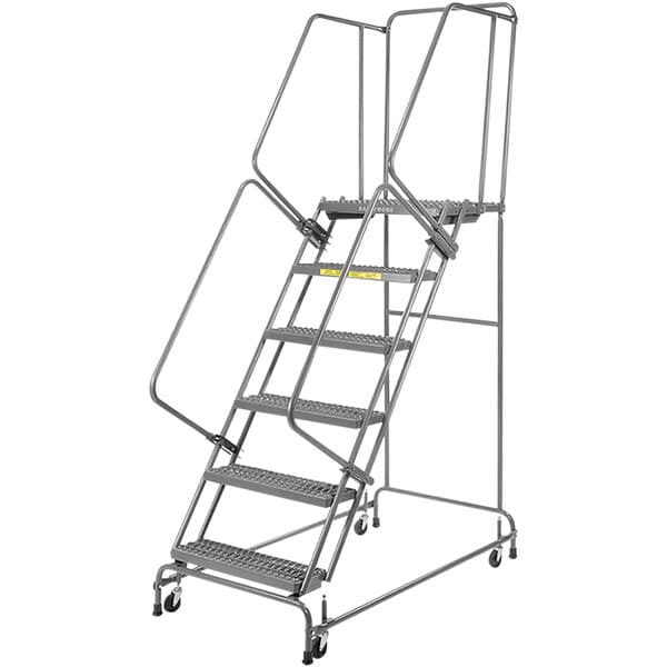 Ballymore Fsh626 6-Step Rolling Ladder With Handrail - Ballymore Fsh626 6-Step Rolling Ladder With Handrail - Material Handling