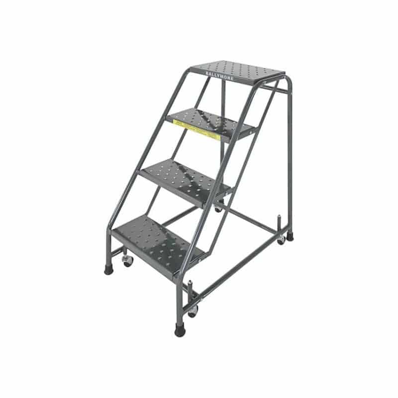 Ballymore 418 4-Step Rolling Ladder with Spring Loaded Casters