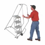Ballymore A7SH30-TR Tilt and Roll 7-Step Aluminum Rolling Safety Ladder