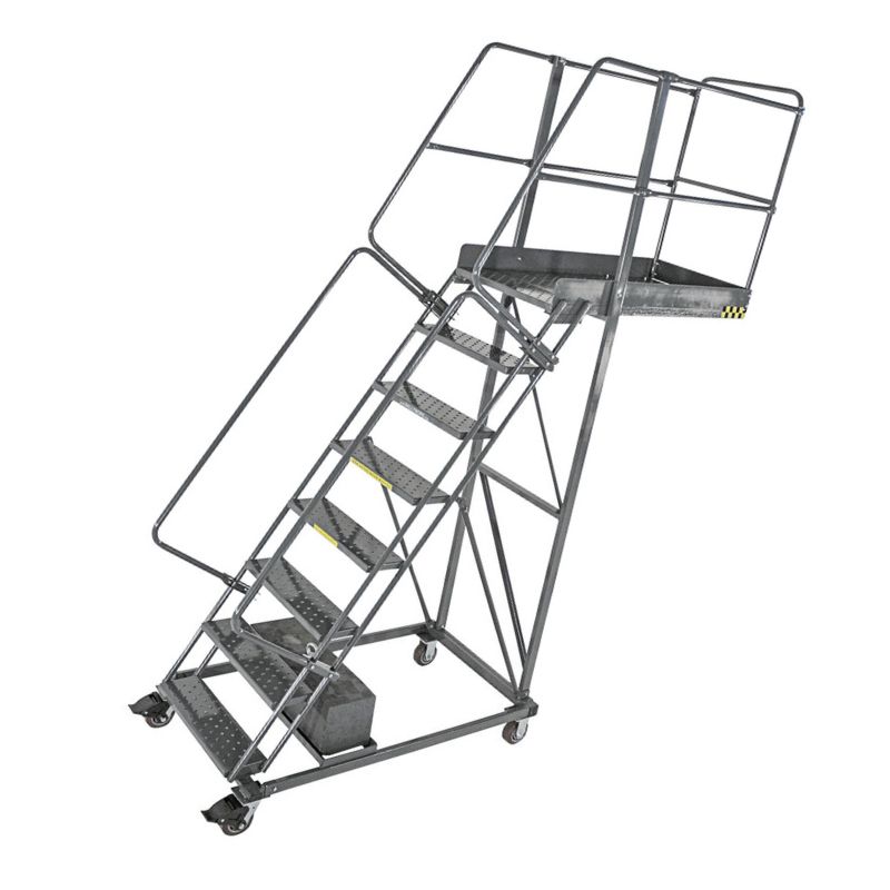 Ballymore Cl-6-28 6-Step Heavy-Duty Steel Rolling Cantilever Ladder