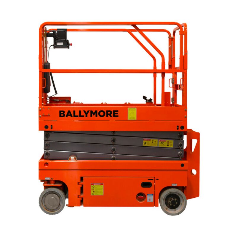 Ballymore DMSL-19 Battery-Powered Drivable Compact Scissor Lift with Roll-Out Cantilevered Platform