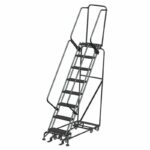Ballymore PIP-10 10-Step Gray Steel All-Direction Rolling Safety Ladder