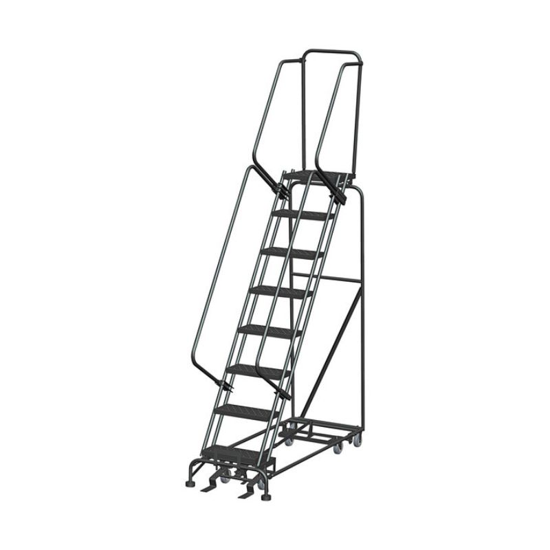 Ballymore PIP-6-32 6-Step Gray Steel All-Direction Rolling Safety Ladder