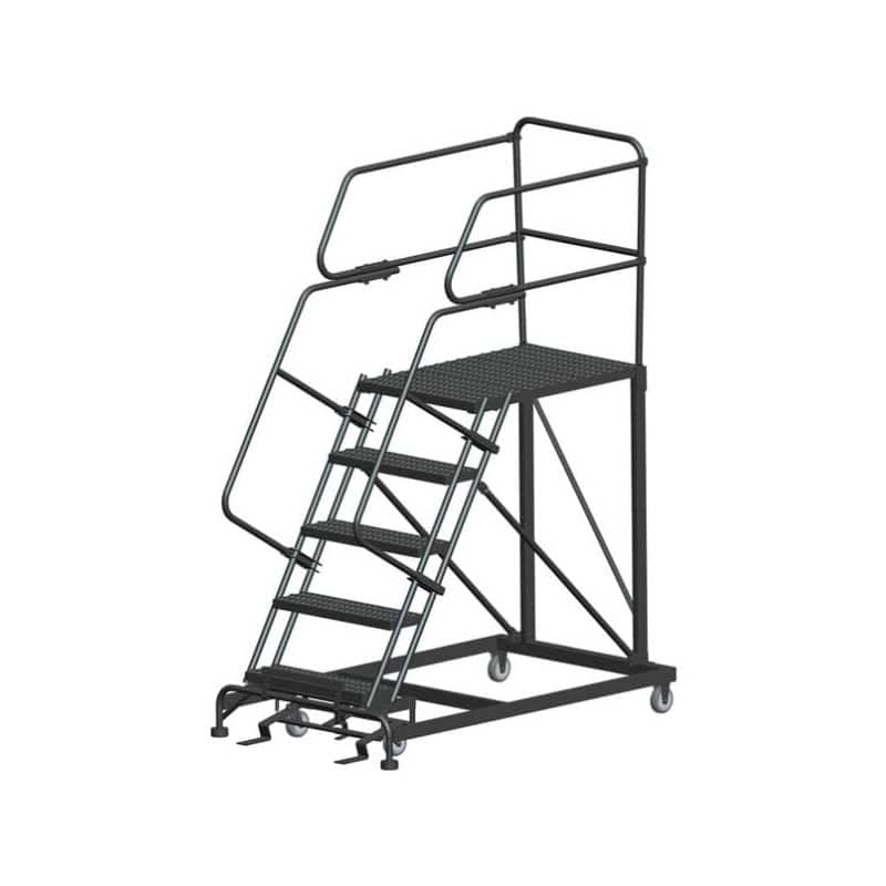 Ballymore Sep5-3636 5-Step Heavy-Duty Steel Mobile Work Platform With Handrails (1)