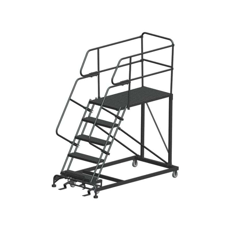 Ballymore Sep5-3648 5-Step Heavy-Duty Steel Mobile Work Platform With Handrails