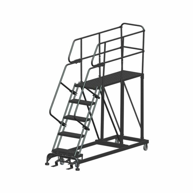 Ballymore SEP5-3672 5-Step Heavy-Duty Steel Mobile Work Platform with Handrails (1)