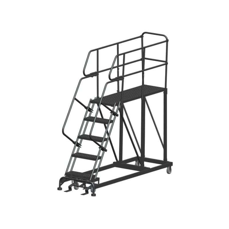 Ballymore Sep6-2448 6-Step Heavy-Duty Steel Mobile Work Platform With Handrails