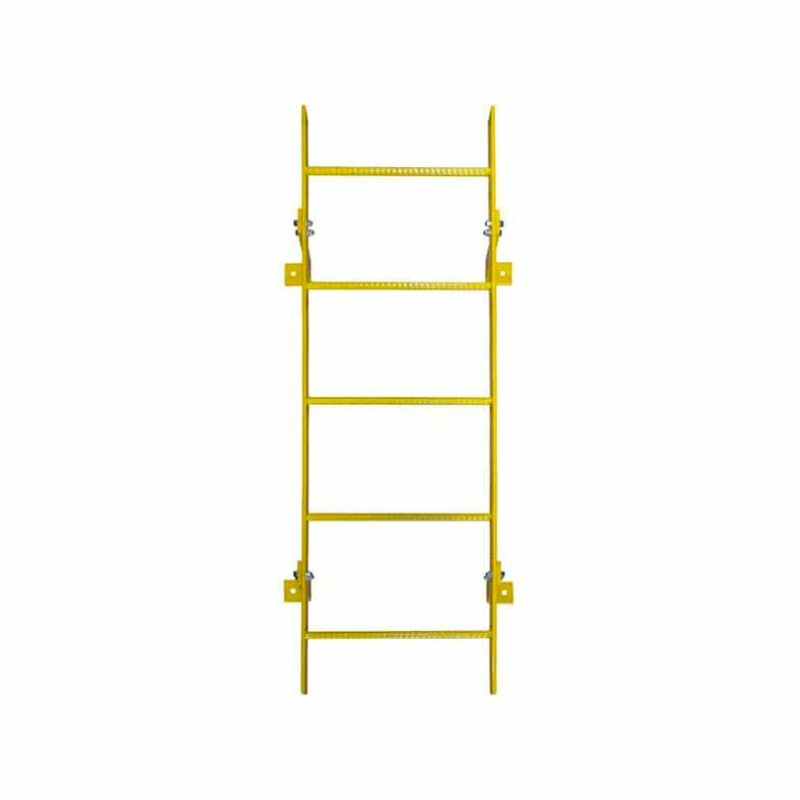 Ballymore WLFS0105-Y 5-Rung Yellow Steel Fixed Safety Ladder