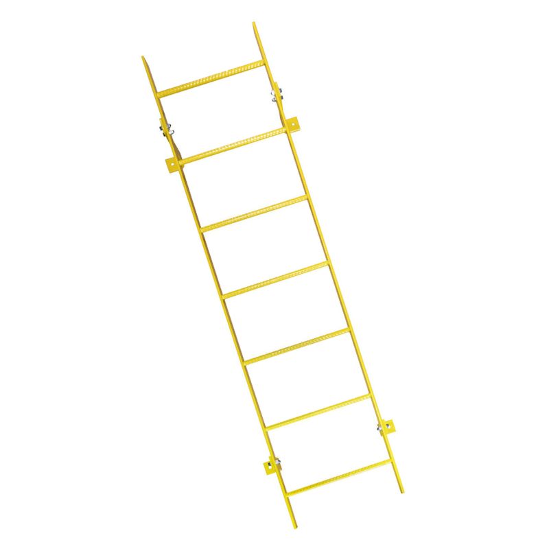 Ballymore Wlfs0116-Y 16-Rung Yellow Steel Fixed Safety Ladder