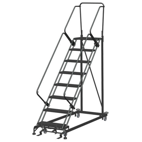 Ballymore HDS-8 8-Step Gray Steel Heavy-Duty Stairway Slope Ladder