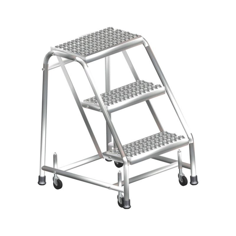 Ballymore Ss3N 3-Step Stainless Steel Rolling Step Stool