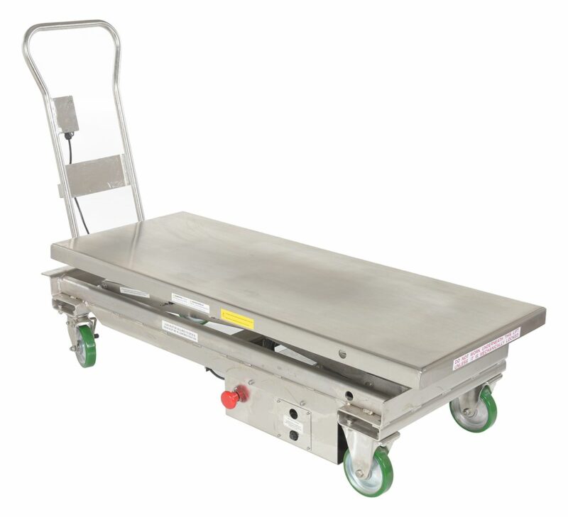 Vestil Cart-1000-Ld-Dc-Ss Stainless Steel 12V Dc Long Deck Cart