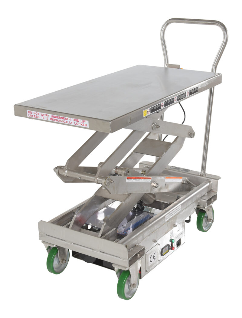 Vestil Cart-1000D-Dc-Ss Stainless Steel 12V Dc Double Cart