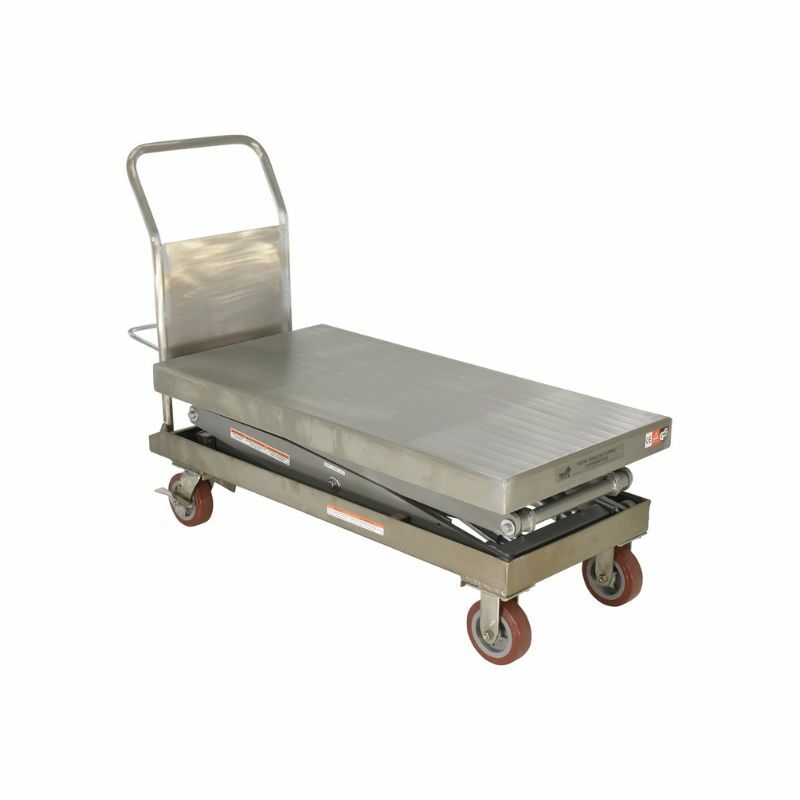 Vestil CART-1500-D-TS-PSS Partially Stainless Steel Hydraulic Elevating Cart