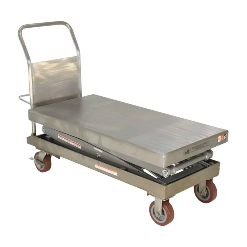 Vestil CART-1500-D-TS-PSS Partially Stainless Steel Hydraulic Elevating Cart