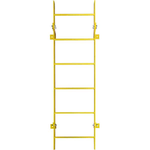 Ballymore WLFS0106-Y 6-Rung Yellow Steel Fixed Safety Ladder