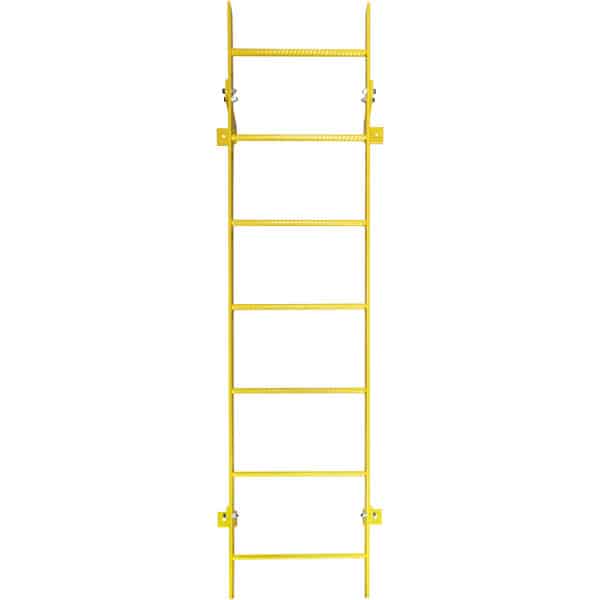 Ballymore WLFS0115-Y 15-Rung Yellow Steel Fixed Safety Ladder