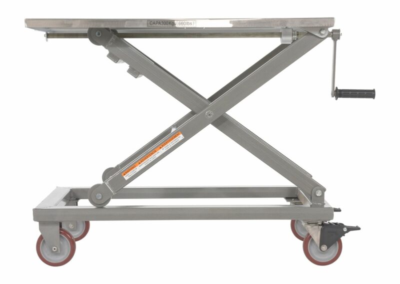 Vestil Cart-660-M-Pss Partial Stainless Steel Mechanical Scissor Cart - Vestil Cart-660-M-Pss Partial Stainless Steel Mechanical Scissor Cart - Material Handling