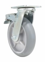 Vestil CST-VE-8X2TPR-SWTB Thermoplastic Rubber Swivel With Total Brake Caster