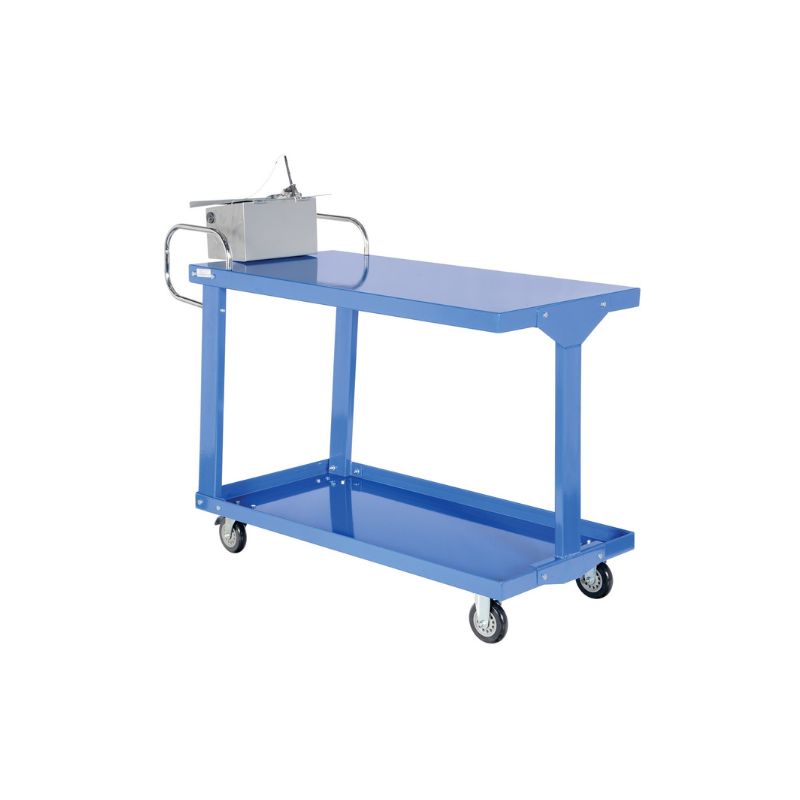 Vestil Easy-A-2448-Wt Steel Easy Access Stock Truck With Work Table