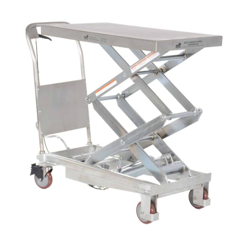 Vestil CART-800-D-PSS Partially Stainless Steel Hydraulic Elevating Cart