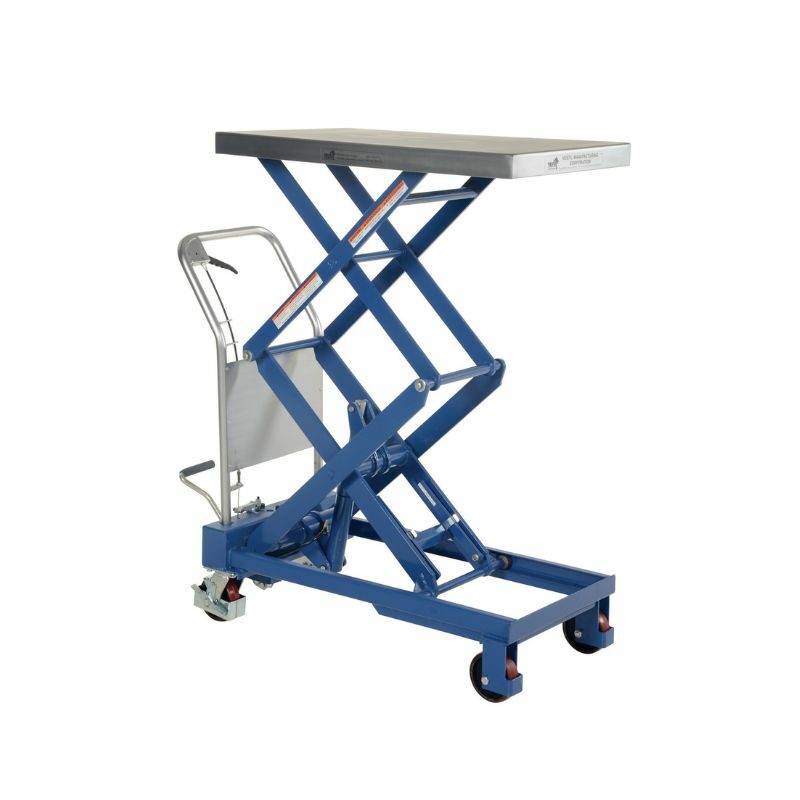 Vestil CART-800-D-TS Steel Double Scissor Hydraulic Elevating Cart
