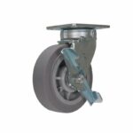 Vestil CST-F40-6X2DK-SWB Thermoplastic Rubber Swivel With Brake Caster And Hub