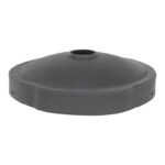 Vestil DC-P-55-CANF-UF-BK Polyethylene Drum Recycling Lid with Flap