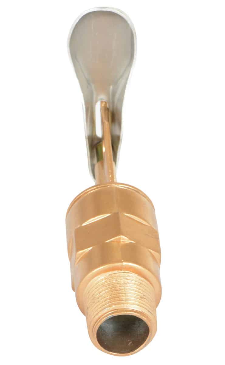 Vestil Dft-Al Brass Plated Aluminum Manual Drum Faucet With Lockable Handle