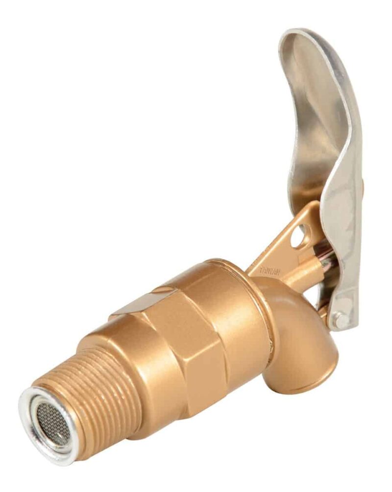Vestil Dft-As-Sc Brass Plated Zinc Manual Drum Faucet With Lockable Handle