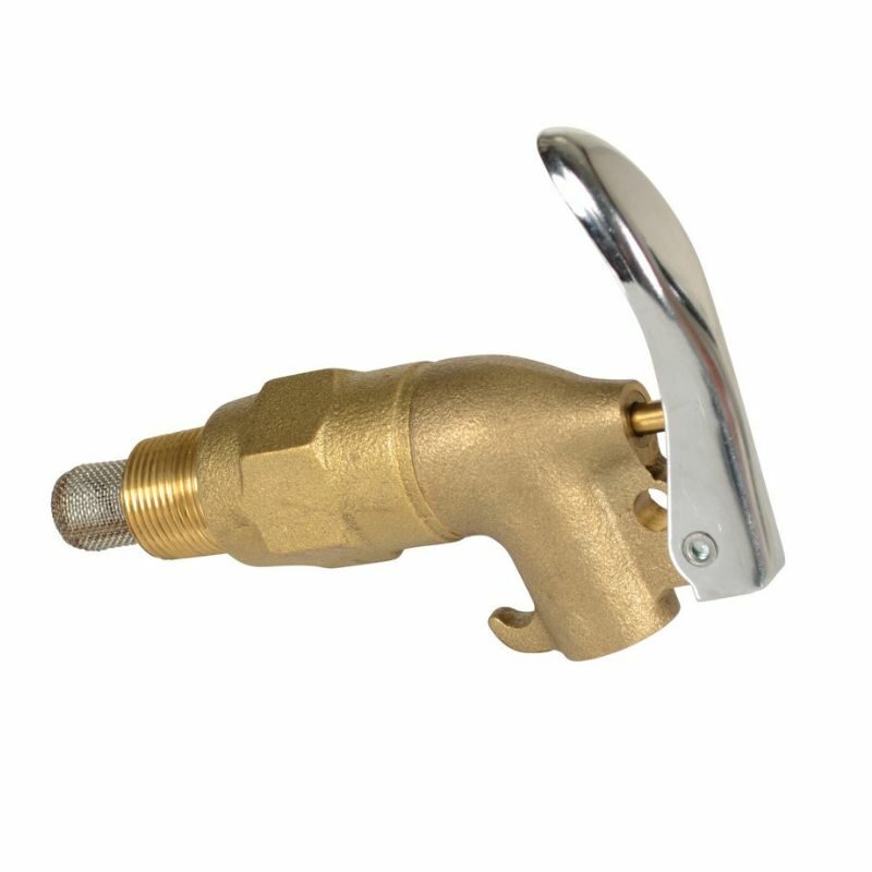 Vestil DFT-RIGID Brass Non Manual Drum Faucet with Lockable Handle