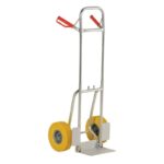 Vestil DHHT-250A-FD-UY Aluminum Fold Down Hand Truck with Yellow Flat-Free Urethane