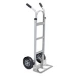 Vestil DHHT-500A-ANP-HR Aluminum Dual Handle Hand Truck with Aluminum Plate and Hard Rubber Wheels