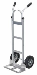 Vestil DHHT-500A-HR Aluminum Dual Handle Hand Truck with Hard Rubber Wheels
