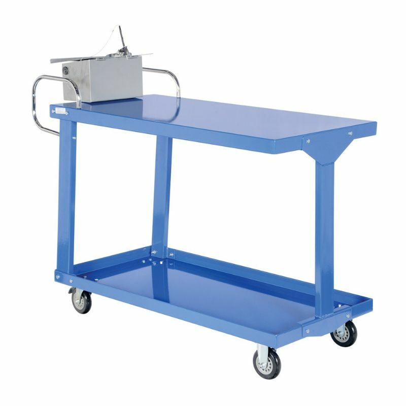 Vestil EASY-A-2448-WT Steel Easy Access Stock Truck with Work Table